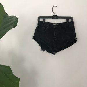 One Teaspoon Black Jean Shorts
